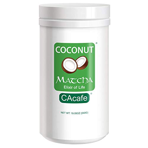 CAcafe Coconut Matcha Creamy and Sweet Japanese Health Drink 540g Jar, 19.05 Ounce