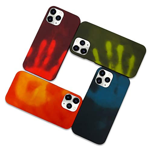 Omio For Iphone 11 Pro Max Thermal Sensor Case Heat Induction Fluorescent Temperature Sensing Creative Back Cover Stylish Color Changing Ultra Thin Anti-Scratch Non-Slip Case For Iphone 11 Pro Max #TOP6