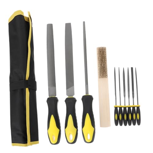 Mikikit 10pcs Metal Polishing File Set Steel Carving Tools Efficient Lightweight