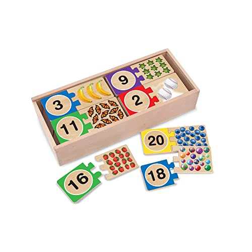 Melissa & Doug Self-Correcting Wooden Number Puzzles With Storage Box (40 Pcs) #TOP4
