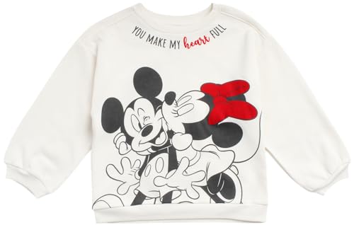 Image of Disney Girls' Minnie Mouse Fleece Jogger Pants Set - Minnie Mouse Fleece Sweatshirt and Sweatpants (2T-6X)