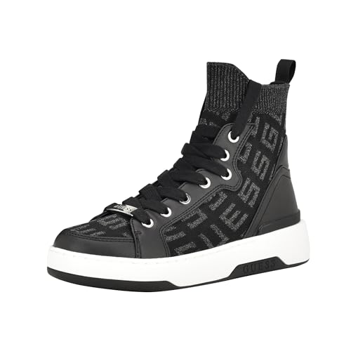 Guess Women's MANNEN Sneaker, Black 001, 9.5 by GUESS - Used condition - US$40.58