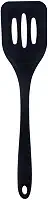 Mimo Style Utensílios Espátula Vazada de Silicone, Preto, 29.5 x 7 cm