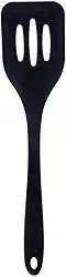Mimo Style Utensílios Espátula Vazada de Silicone, Preto, 29.5 x 7 cm
