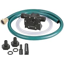 TRUPOW 750GPH Drill Powered Self-Priming Mini Hand Water Transfer Drill Pump Kit with Water Hose & Oil Hose, Filter for Home Water Oil Fluid Transfer
