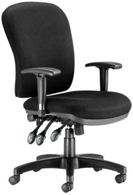 Chairs For Offices 130030BK Executive Heavy Duty Ergonomic Back Care Office Chair with Arms Black Free 3 day Delivery