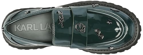 Image of Karl Lagerfeld Women's Gaston Lug Sole Loafer with Pin Embellishments