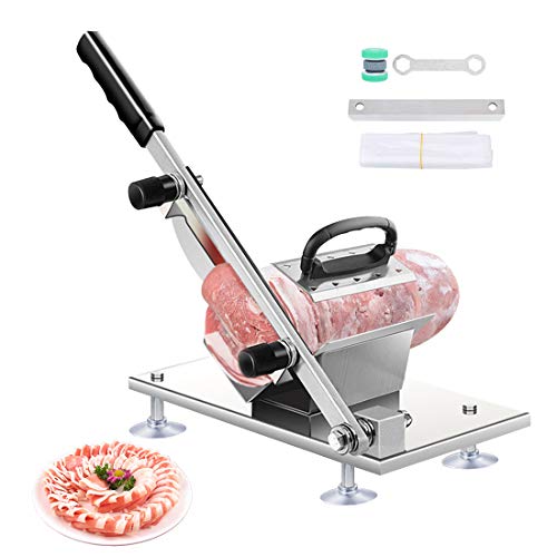 Manual Frozen Meat Slicer, Beef Mutton Roll Cutter, Stainless Steel Hot Pot Meat