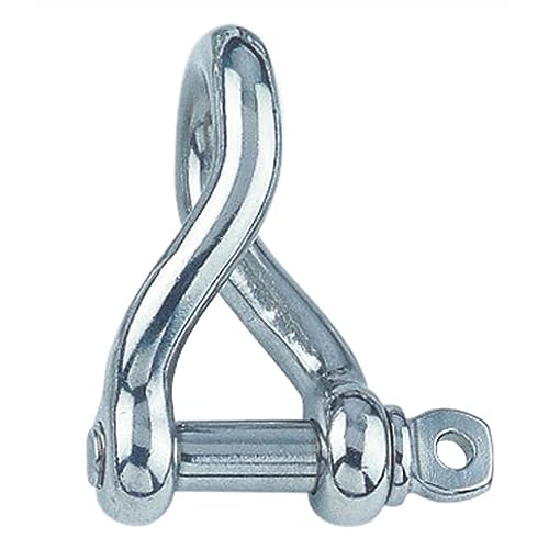 Rundschäkel 12 Mm – 90° Gedreht, Edelstahl V4A, WLL 1400 Kg, Innenmaß 24x66 Mm, Für Hebezeug
