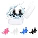 Trcviove UTT Swimming Earplugs Reusable Swimming Earplugs for Adult Swimming Earplugs Silicone 4-Pair Pack(Blue,Pink,Black,White)