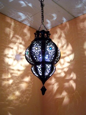 Orientalische Lampe Pendelleuchte Rostfarben Argana E27 Lampenfassung | Marokkanische Design Hängeleuchte Leuchte aus… – Bild 3