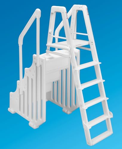 Escalera para piscina sobre tierra Ocean blue 38 pulgadas miniatura 1