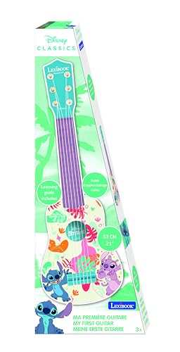 Lexibook, Disney Stitch, My First Guitar For Children, 6 Nylon Strings, 53 Cm / 21'', Guide Included, Blue, K200D - 5