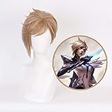 Juego LOL Cosplay Pelucas Fiora Laurent The Grand Duelist Cosplay Peluca sintética resistente al calor Cabello Fiesta de Halloween Cosplay Peluca