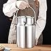 ANSNAL 10L Food Grade Stainless Steel Milk Transport Can Milk Bucket Wine Pail Bucket Tote Jug with Sealed Lid for Liquid Storage Container