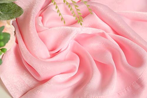 Sherway 2 Panels 4.8 Feet X 10 Feet Pink Thick Satin Wedding Backdrop Drapes, Non-Transparent Window Curtains For Party Ceremony Stage Décor #TOP5