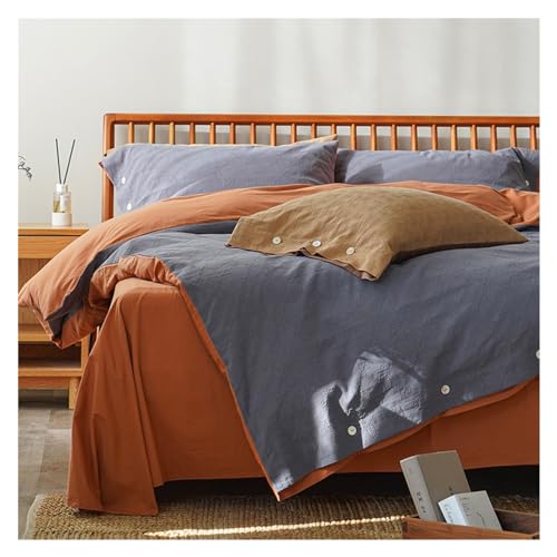 Housse de couette en coton avec drap et taies parure de lit 4 pièces - 2