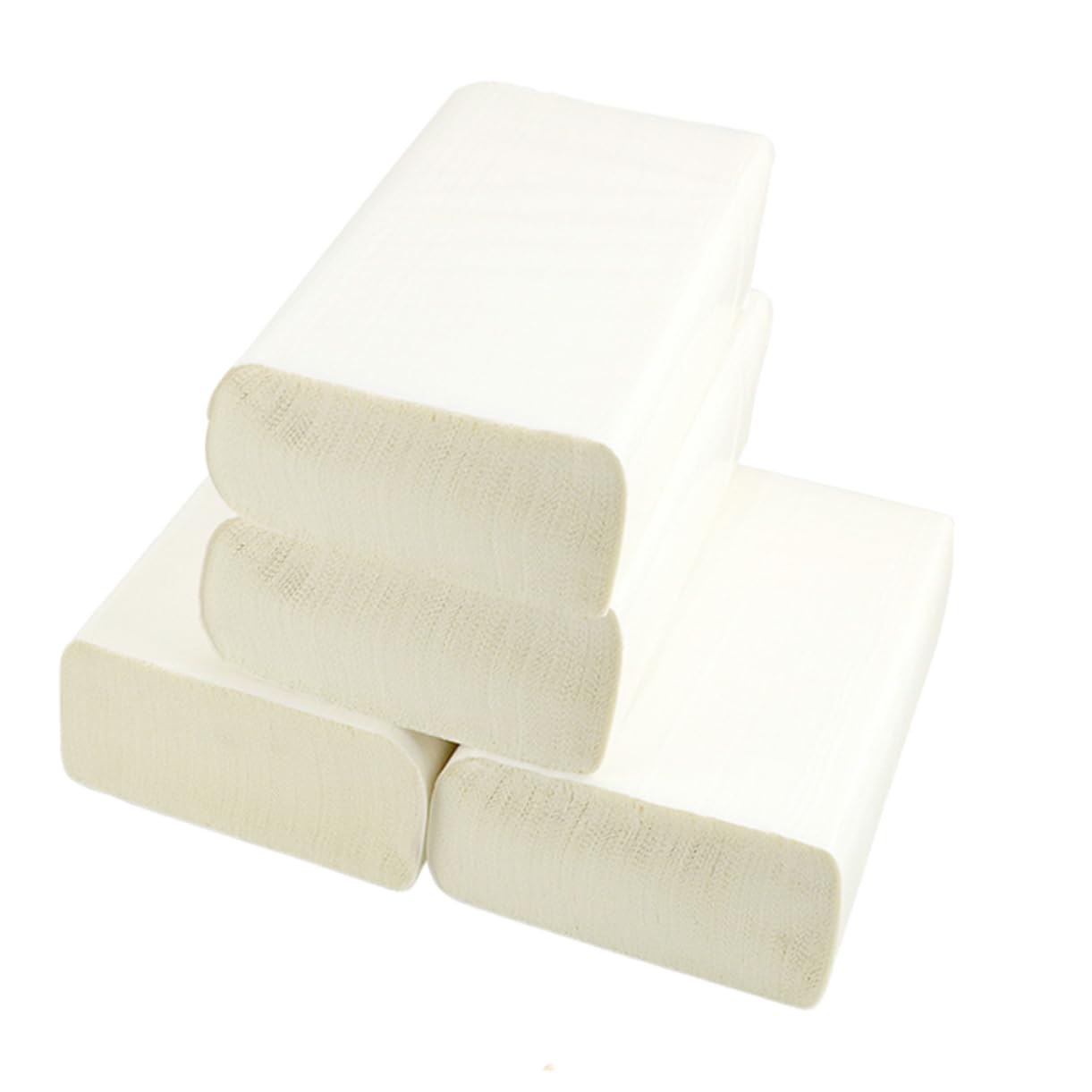 Essuie-tout Blanc 4 Rouleaux en Pâte de Bois pour Maison et Bureau