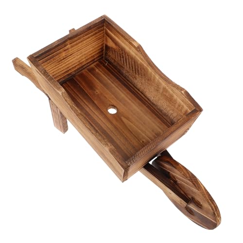 OFFSCH Carrello Fioriera in Legno Per Piante e Vaso Decorativo Multifunzionale Per Giardino Esterno e Interno Fioriera Vintage Per Ufficio e Casa