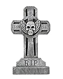 Spirit Halloween 3 Ft Spooky Cross Tombstone, Multicolor