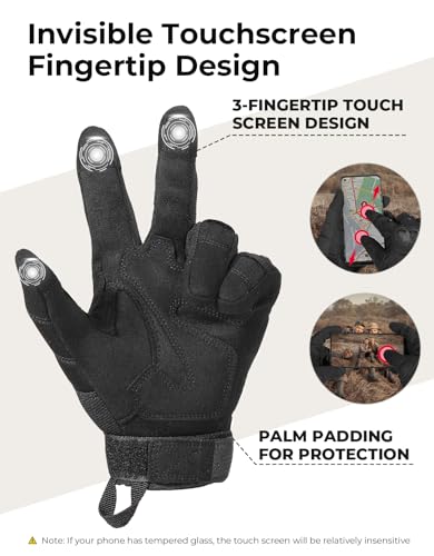 Image of KEMIMOTO Motorcycle Gloves,Tactical Gloves for Men, Hard Shield Touchscreen Cycling Gloves for Outdoor Sports On-Road Off-Road Mountain Motorcycle Motorcross Motorbike Dirt Bike Bicycle Racing ATV UTV