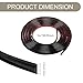 HABNVUON 16.4Ft Cuttable Automotive Trim Strip, Door Trim Molding, Flexible Self Adhesive Auto Molding Line, Car Accessories Anti-Scratch Body Side Decorative Lines for Window Door Bumper (Black)