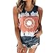 Zilosconcy Damen Sunflower Printing Lässige Mode Rundhals Tie Dye Tank Ärmellose Weste T Shirt Bluse Tops Kleidung Damen Tumblr