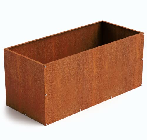 DIY CARTEL Corten Steel Planter (36in x 16in x 16in)