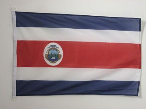 AZ FLAG, Costa Rica Flag, 3x5 Ft, External Use, Costa Rican Banner Knitted Polyester with Two Plastic Rings, Fade Resistant