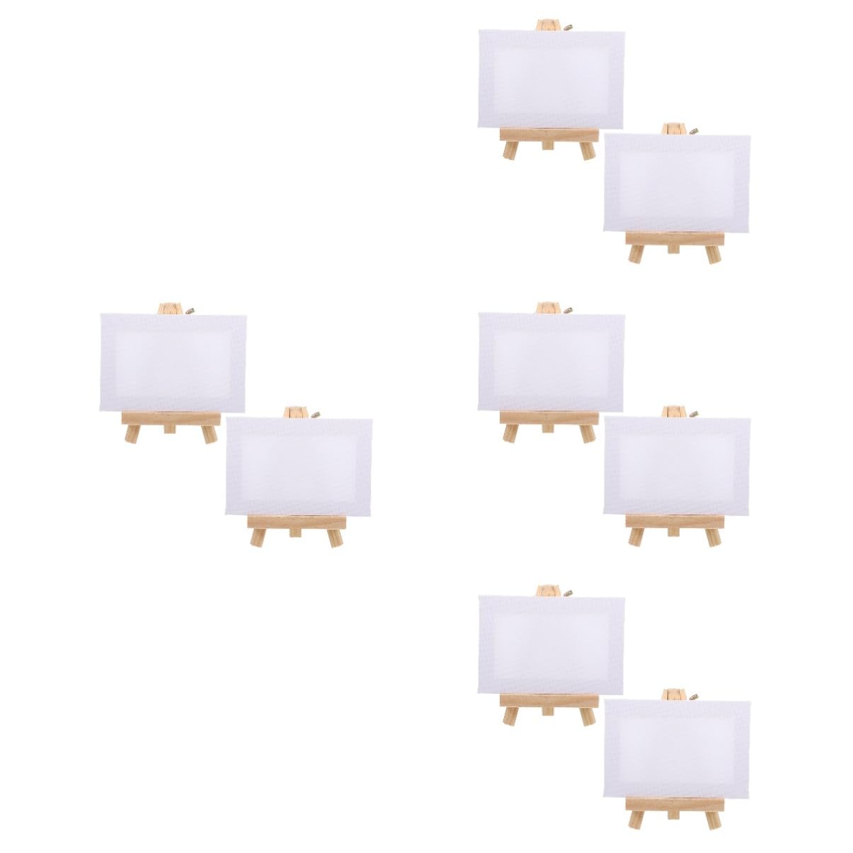 COHEALI 8 Sets Mini Stretched Canvas Plein air Easel Small Painting Canvas DIY Blank Painting Frames Small Easel Canvas Painting easels Drafting Board Desktop Wooden Travel to Draft