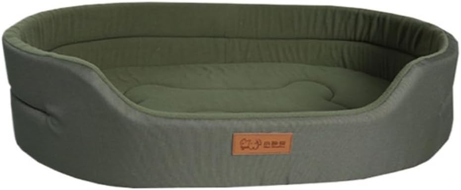 Orthopedic Large Dog Bed with High-Density Egg-Crate Foam, Waterproof Oxford Fabric, 4-Sided Bolster, Removable Cover & Non-Slip Bottom – Durable & Washable Sofa for Big Dogs(Green,40 * 26 * 7in)