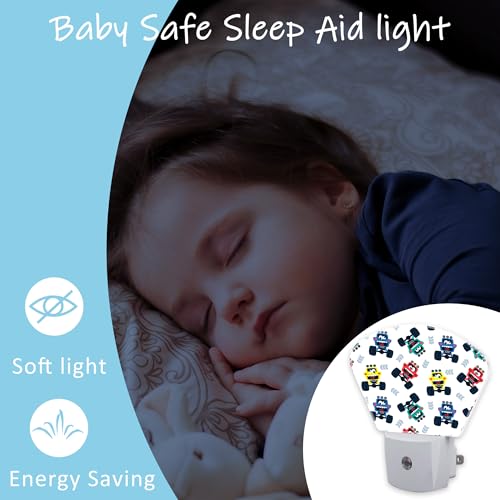 Image of Night Light Cute Monster Truck Plug-in LED Dusk-to-Dawn Sensor Soft Night Lamp,Suitable for Home Bedroom Bathroom Hallway Stairs