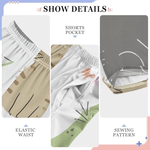 Lovely Cat Boys Long Pants Soft Trousers Elastic Waist Kids Lounge Bottoms with Pockets S-XL4