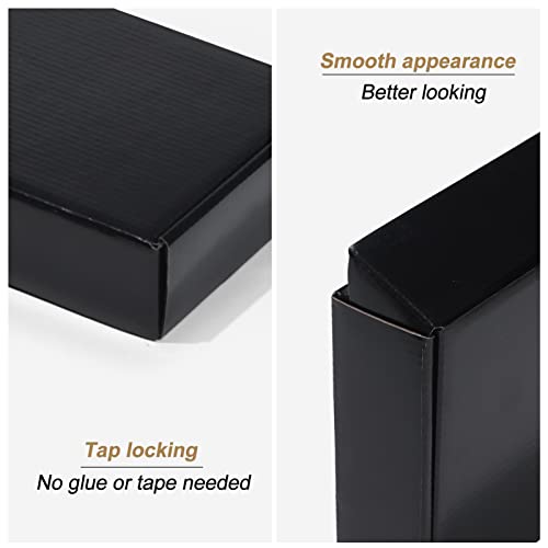 Image of ZBEIVAN 9x6x2 Black Small Shipping Boxes, 20 Packs Corrugated Cardboard Mailer Boxes for Packaging Small Business Mailing Gifts Wrap Boxes with Lids
