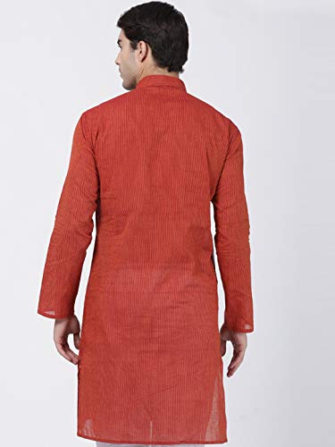 Image of VASTRAMAY Men's Royal Blue Pure Cotton Kurta
