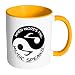 Produktbild Coffee Mug, Tea Cup, When Words Fail Music Speaks Yin Yang Custom Mug, Personalized, Musician, Gift for music lover, Gift for friend, Balance, Drinkware, Unique, 11 oz Ceramic Coffee or Tea Mug