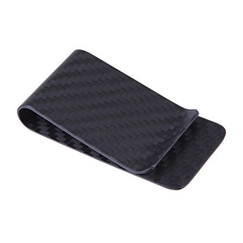 Vktech® Real Carbon Fiber Money Clip Business Card Credit Card Cash Wallet Matte