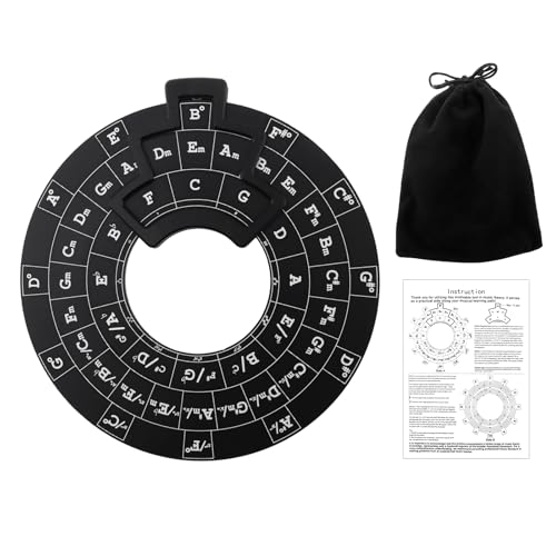 REMAGIC Acrylic Circle of Fifths Chord Melody Wheel Music Theory Learning Tool with Laser Etched Markings,Two-Sided Design for Chords Staff Notation Portable Musician Reference for Songwriting