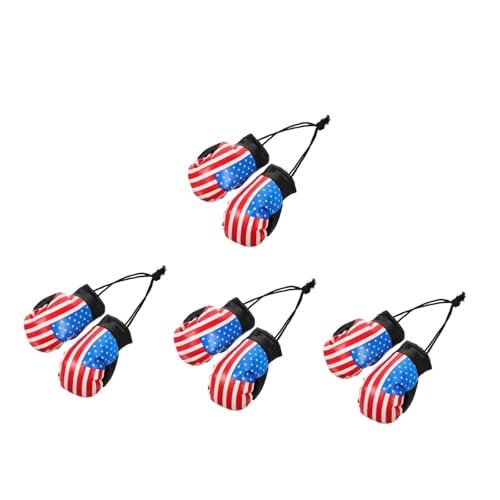 Mini gants de boxe BESPORTBLE en PVC : lot de 4 paires de décorations miniatures