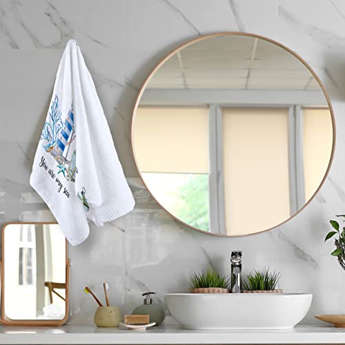 Topcarpenter Lighthouse Decor Hand Towels For Bathroom Set Of 2, Soft Decorative Fingertip Towels For Bathroom Kitchen, Coastal Decor For Home, Housewarming Gifts For New Home, Lighthouse Gifts #TOP3