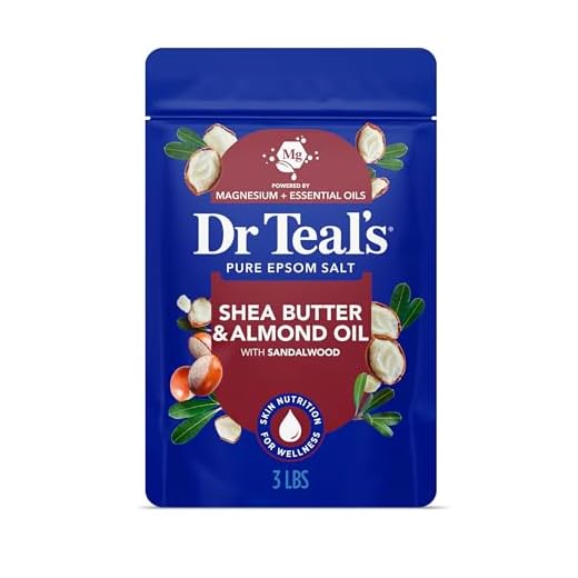 Dr Teal's Epsom Salt Magnesium Soak, Soften & Moisturize with Shea Butter & Almond Oil, 3 lbs