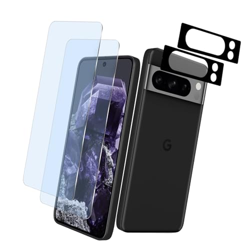 �Ή� Google Pixel 8 pro �K���X�t�B���� + Google Pixel 8 pro �J�����t�B���� �p�̕ی�t�B���� ���͂�ی� �ڂ̔��y�� �\��t���ȒP �����z�� �C�A �h�~ �Ή� Pixel 8 pro �t���ی� �V�[�g�Ռ��z�� ��