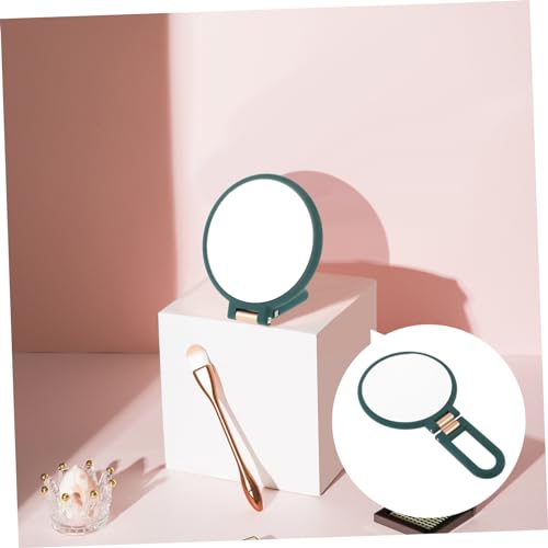 Espejo de maquillaje compacto redondo portátil 15x verde miniatura 4