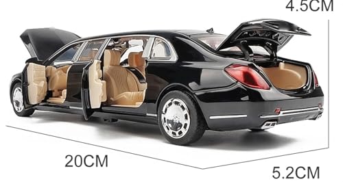 Image of Merceedes Maybach s650 Model Car with Box, Zinc Alloy Pull Back Toy car with Sound and Light for Kids Boy Girl Gift [Colors as Per Stock]
