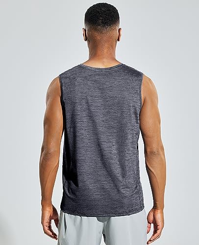 Image of MIER Men's Sleeveless Tank Top Dry Fit Workout Muscle Tee Shirt for Running Athletic Gym Sports Training, Moisture Wicking