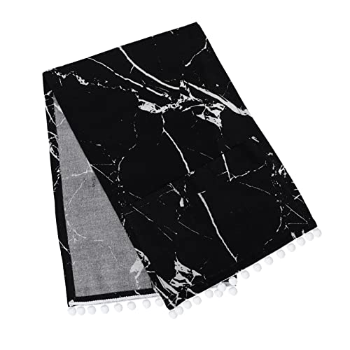 UKCOCO Protectora para Microondas Funda Decorativa de Mármol Negro Material Accesorio Práctico para Cocinas Modernas
