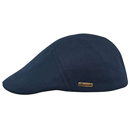 Sterkowski - Gorra plana con 5 paneles de algodón suave y transpirable, 100% algodón Azul azul marino Medium