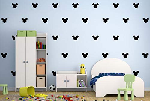 Bestickers Mickey Mouse Head Wall Decals [Set Of 160 | 2X1.5 Inch | Removable Wall Decals | Peel And Stick Decal| (Mickey Mouse Polka) #TOP7