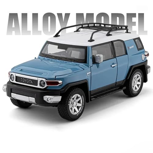 Image of 1:24 Fj Land Cruiser Toy Car Toyota Toy Car Diecast Metal Cars Pull Back Openable Door Light Sound Cars for Kids