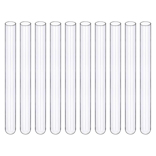 BorinGlass Tubos de ensayo de vidrio, paquete de 30, 15x150 mm, vidrio de alto borosilicato, para laboratorio, experimentos científicos y almacenamiento